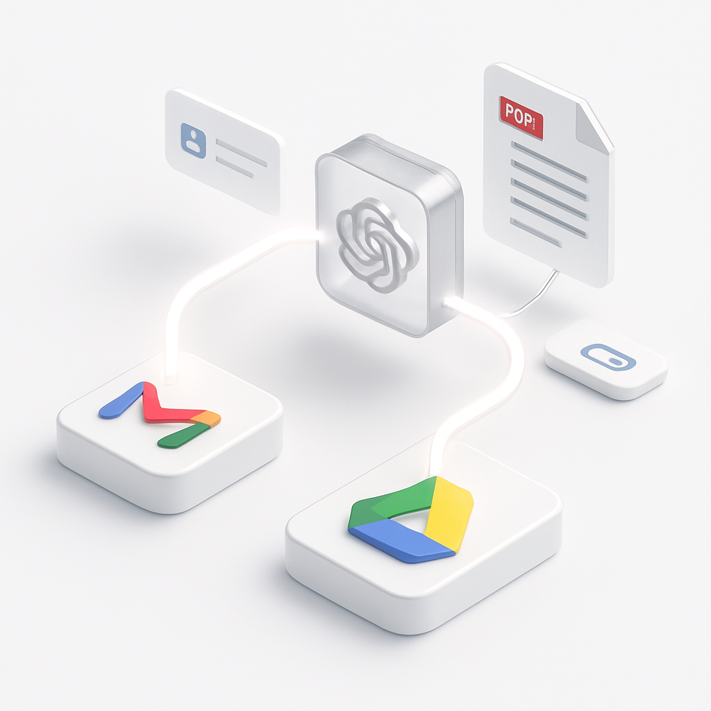 Automatiser l Envoi de Pièces Jointes PDF de Gmail vers Google Drive avec OpenAI