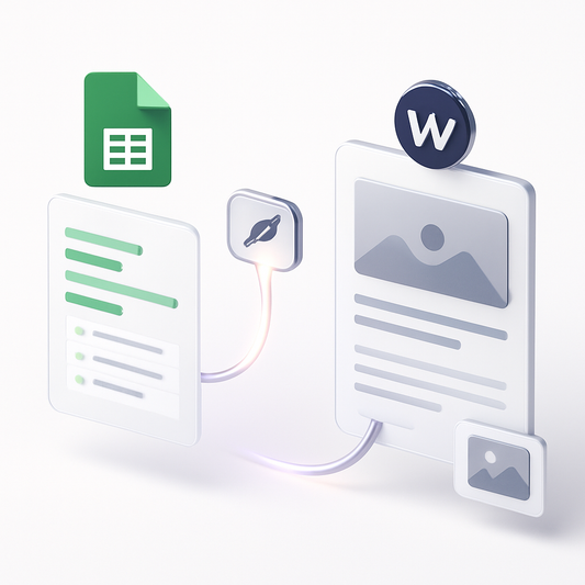 Extraction Automatisée de Lignes Google Sheets pour Blog Webflow