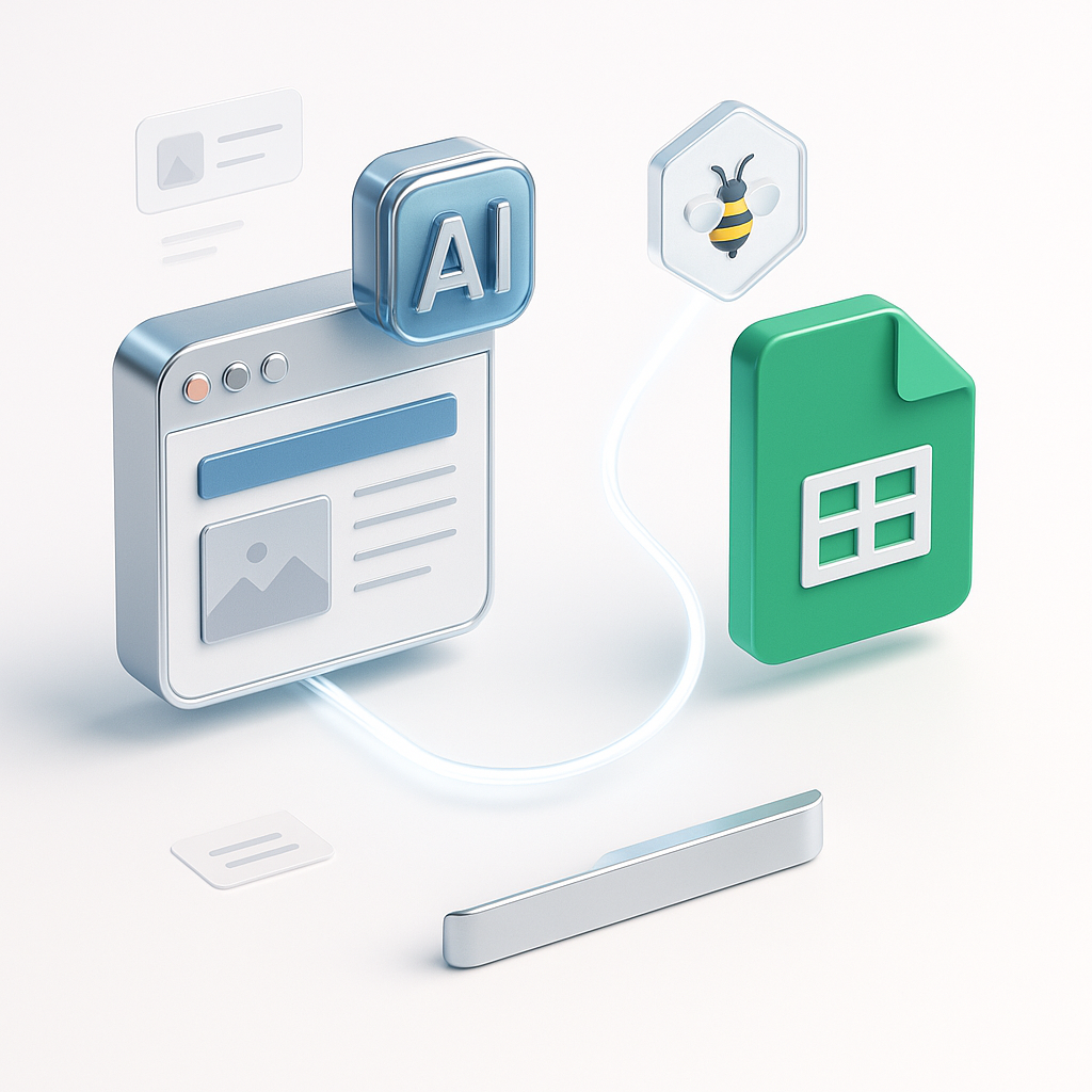 Agent de Scraping Visuel AI Automatisé avec Google Sheets et ScrapingBee