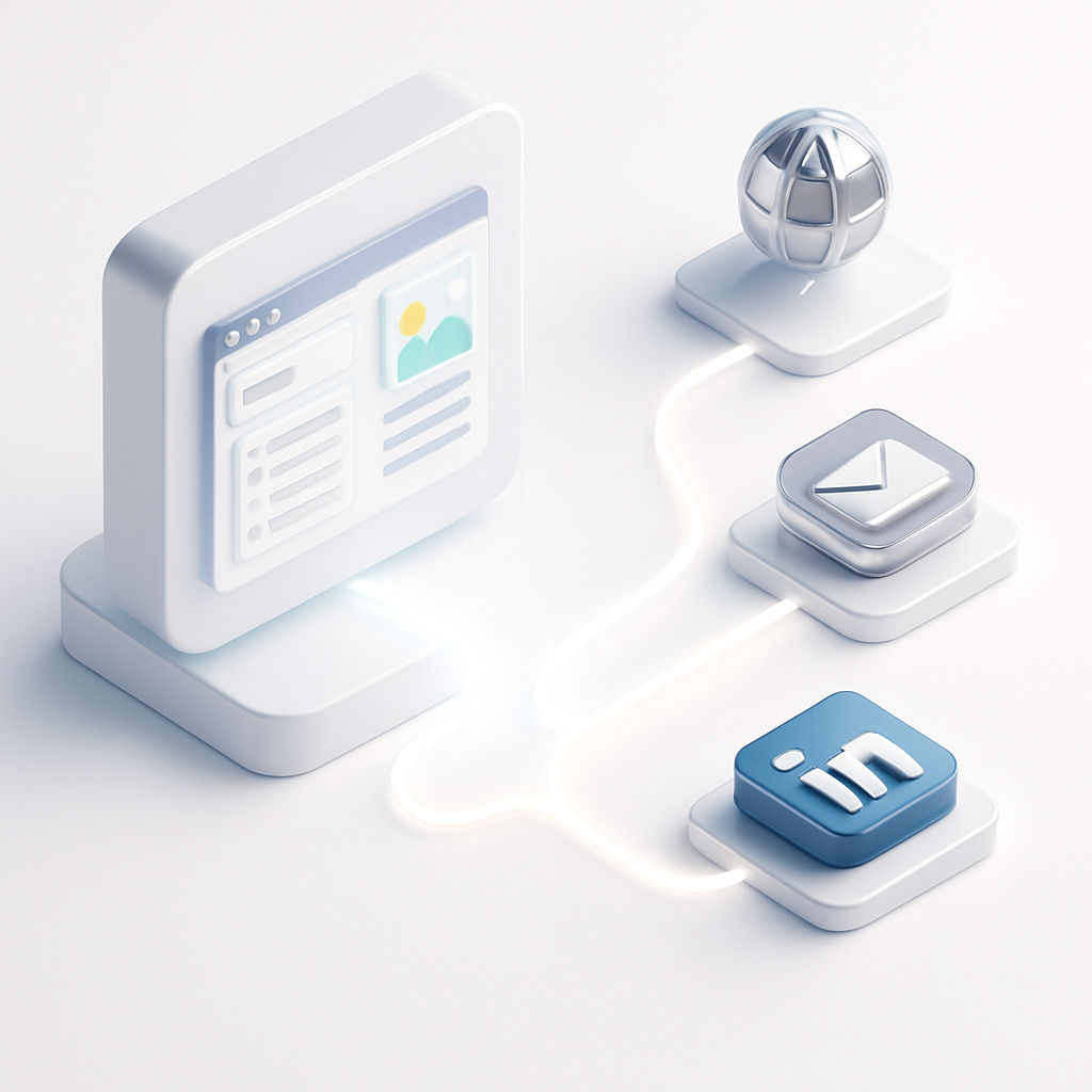 Automatisation de Gestion de Contenus pour Website Email Facebook et LinkedIn