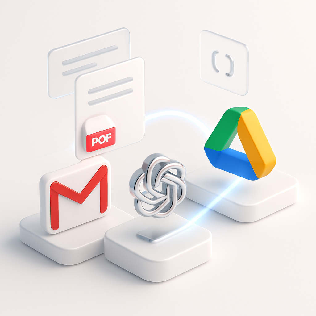 Automatiser l Envoi de Pièces Jointes PDF de Gmail vers Google Drive avec OpenAI