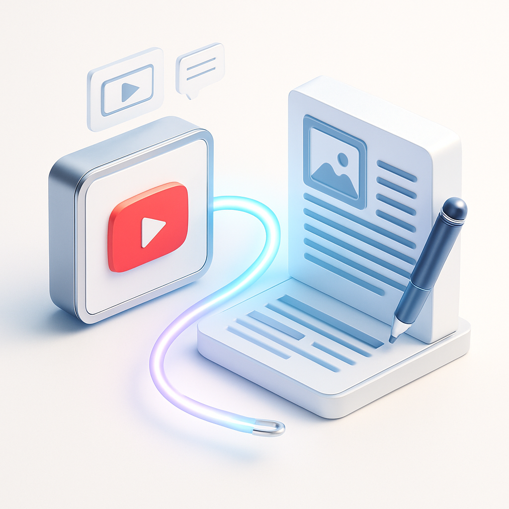 Générateur Automatique d'Articles de Blog à Partir de Vidéos YouTube
