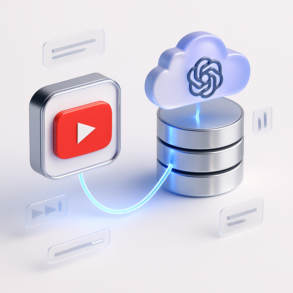 Automatiser le Stockage de Vidéos YouTube et Données dans la Base OpenAI