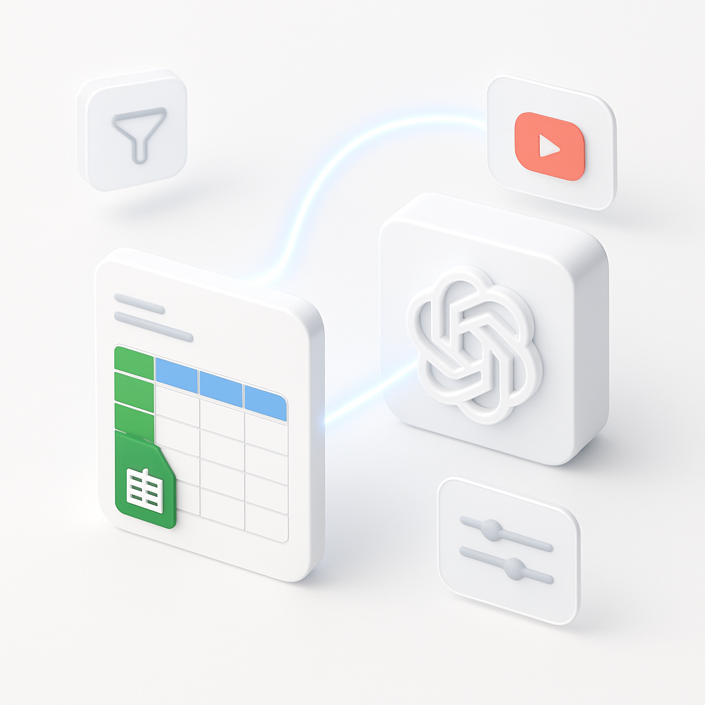 Automatiser le Stockage de Vidéos YouTube et Données dans la Base OpenAI