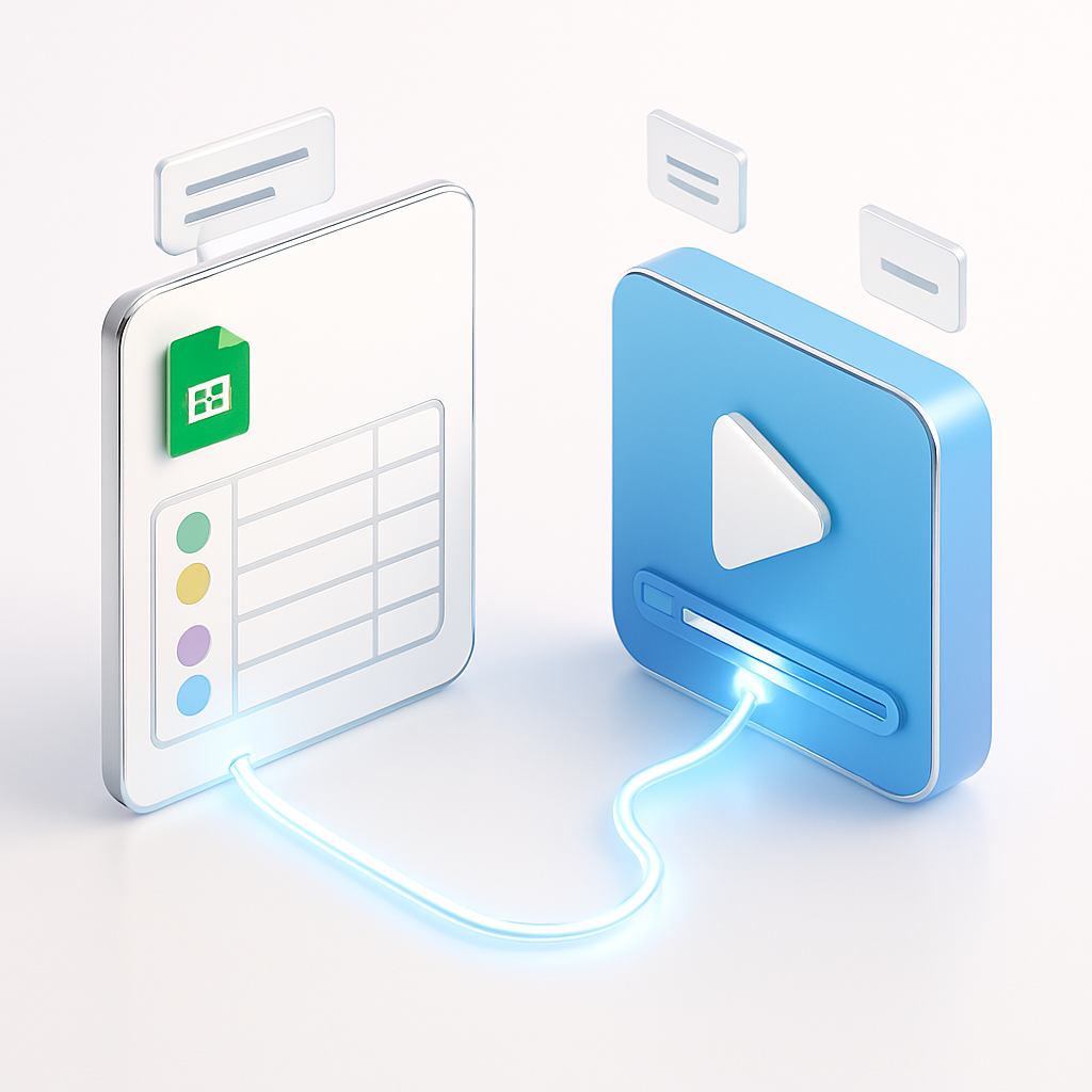 Production Automatique de Vidéos Personnalisées à partir de Google Sheets