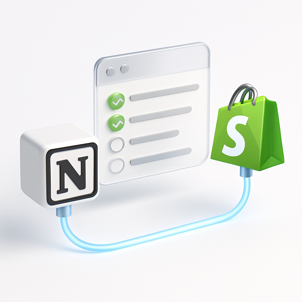 Synchronisez Facilement Vos Listes de Tâches Entre Notion et Shopify